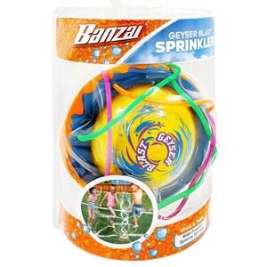 Banzai Geyser Blast Sprinkler. Water Powered Spinning Sprinkler.